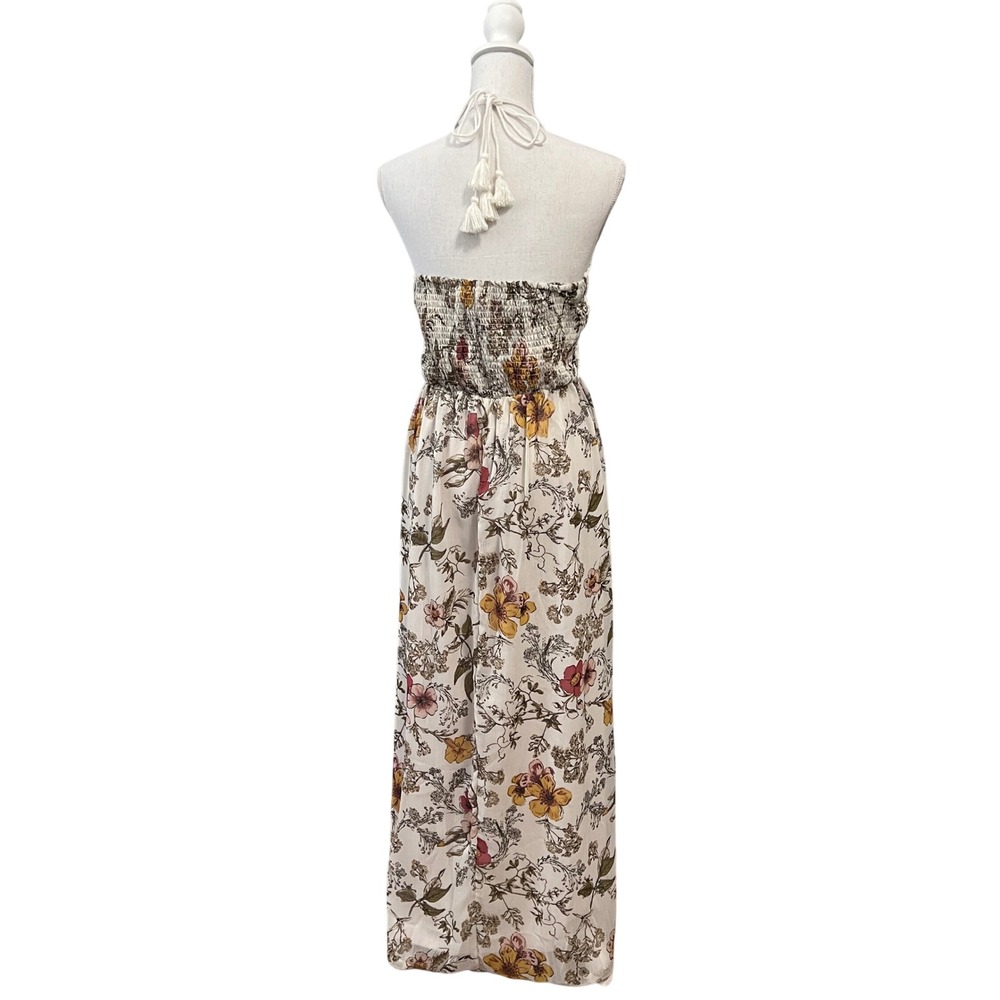 Altar'd State Maxi Dress Women Small White Floral Crochet Halter Boho DE1890-960 - Picture 2 of 9